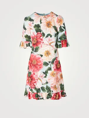 Cady Ruffle Mini Dress Floral Print
