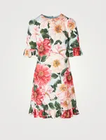 Cady Ruffle Mini Dress Floral Print