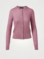 Lurex Lace-Stitch Cardigan