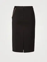 Pencil Skirt With Chain Detail