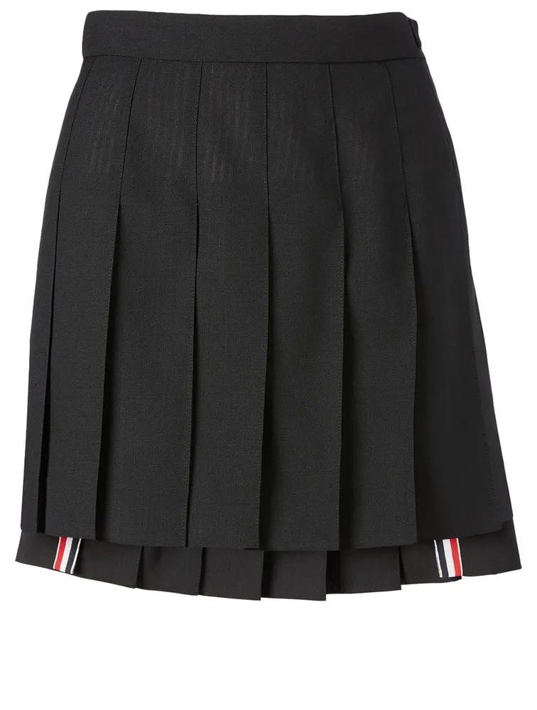 Wool Mini Skirt With Dropped Back