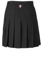 Wool Mini Skirt With Dropped Back