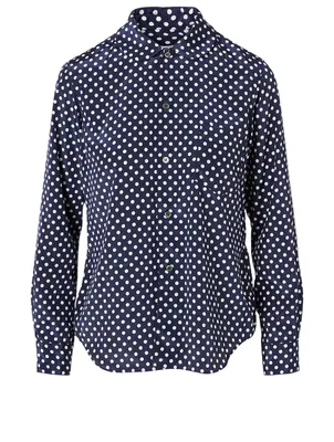 Long-Sleeve Shirt Polka Dot Print