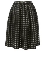 Wool-Blend Tweed Midi Skirt