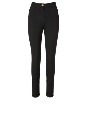 Wool Stretch High-Waisted Pants