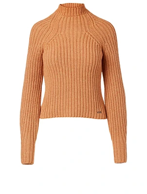 Wool-Blend Mockneck Sweater