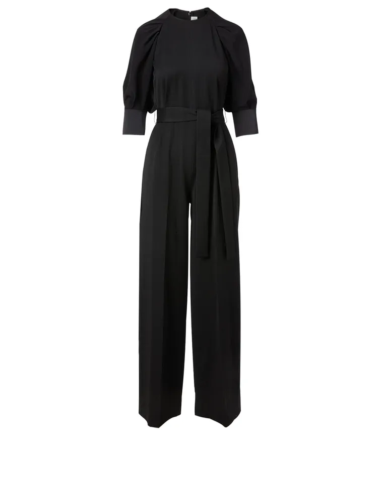 Wide-Leg Jumpsuit With Belt