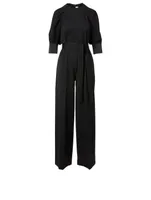Wide-Leg Jumpsuit With Belt