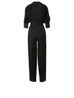 Wide-Leg Jumpsuit With Belt