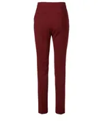 Wool Crêpe Straight-Leg Pants