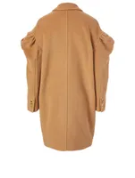Camel Wool Double-Breasted Coat