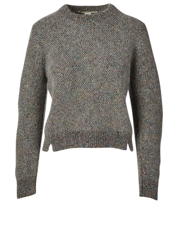 Alpaca Wool-Blend Sweater With Sequins