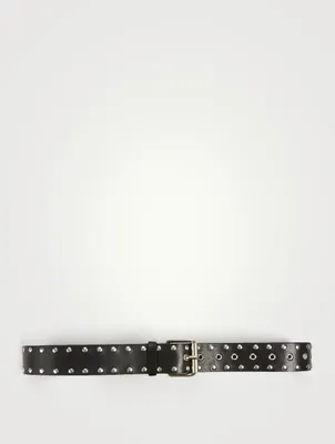 Studded Leather Belt