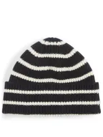 Ribbed Wool Toque In Stripe