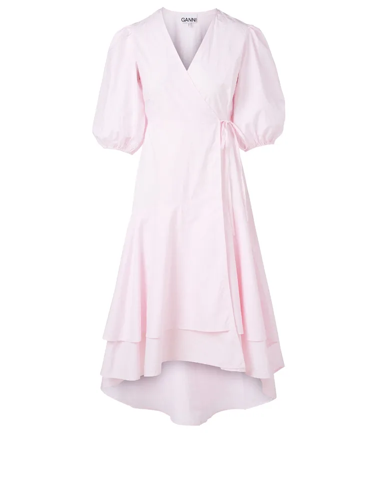 Organic Cotton Wrap Midi Dress