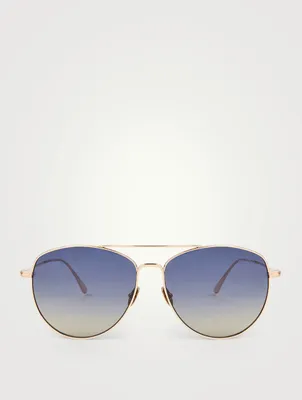 Milla Polarized Aviator Sunglasses