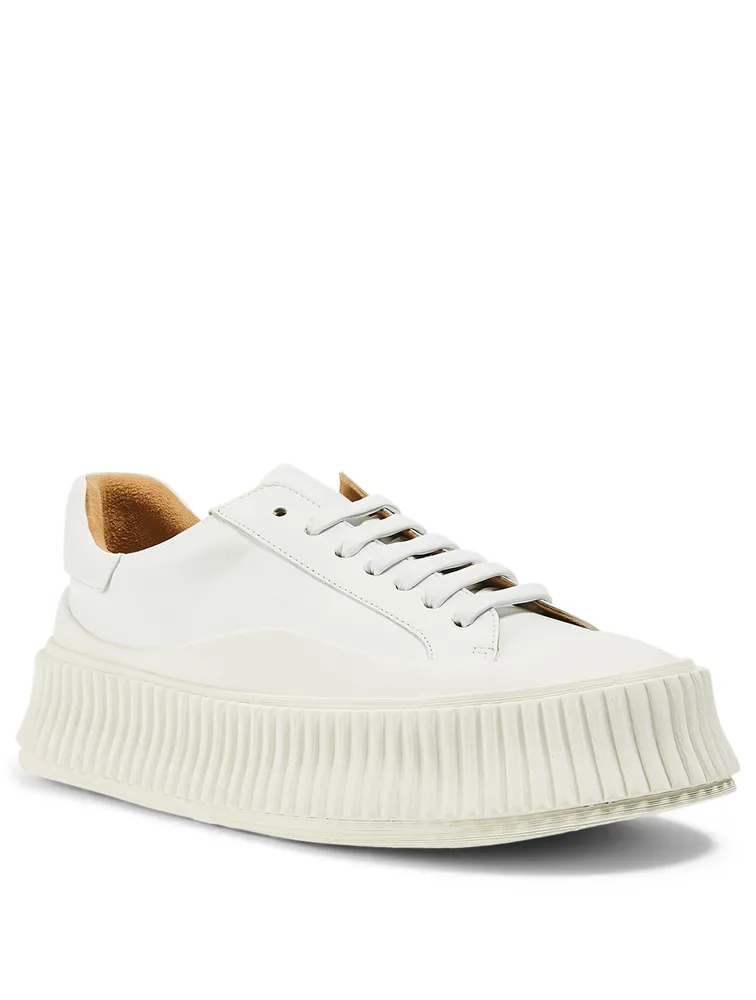 Leather Flatform Sneakers