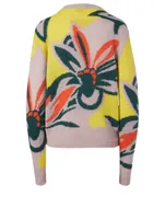 Madam Alpaca-Blend Sweater Floral Print