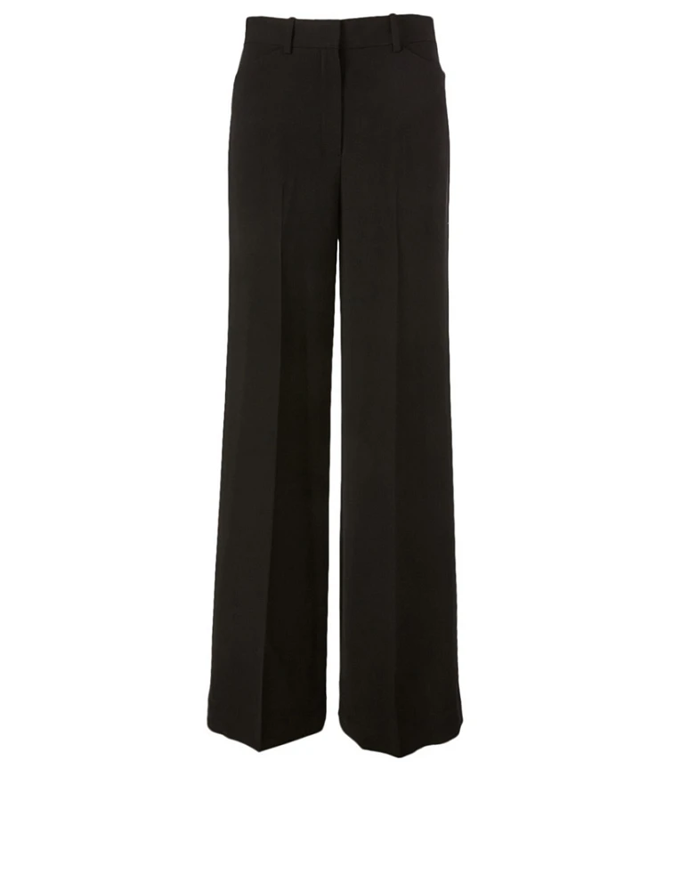 Wide-Leg High-Waisted Pants