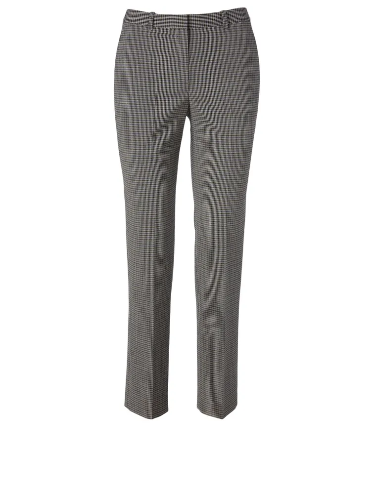 Hartsdale Wool Stretch Pants Check Print