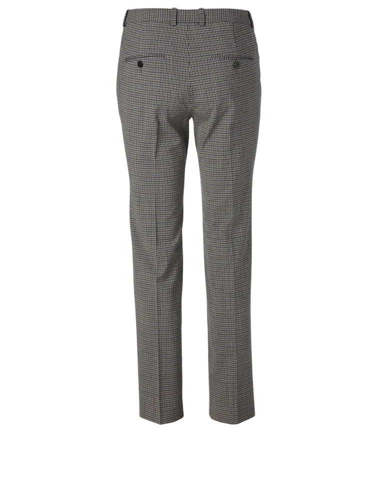 Hartsdale Wool Stretch Pants Check Print