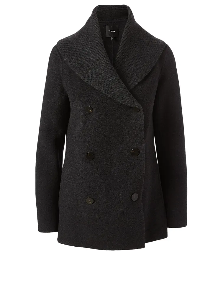 Wool And Cashmere Shawl Peacoat
