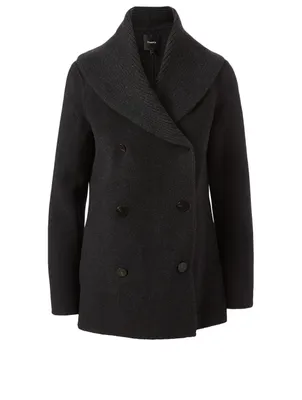 Wool And Cashmere Shawl Peacoat