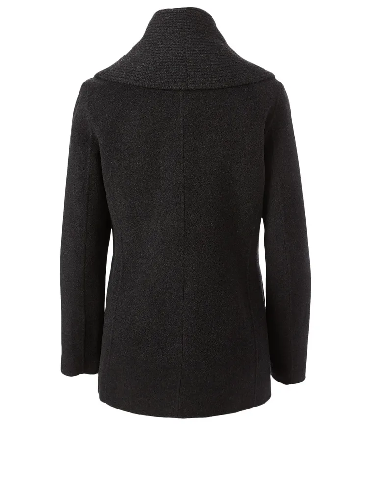 Wool And Cashmere Shawl Peacoat