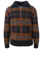 Maldives Alpaca-Blend Sweater Check Print