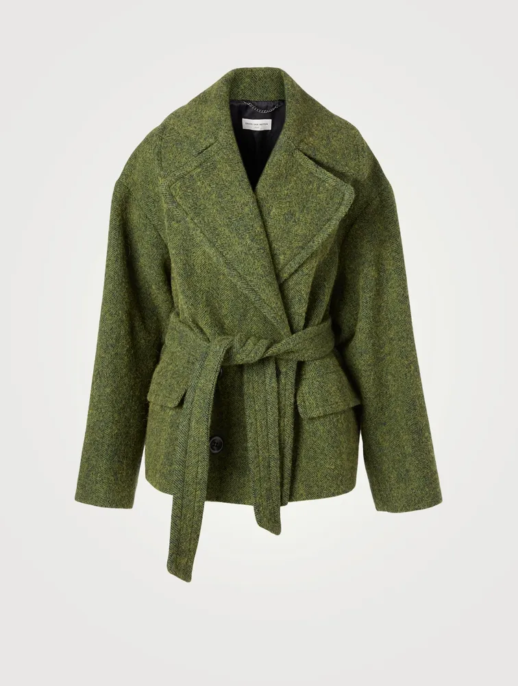 Rivieta Alpaca And Wool Belted Coat