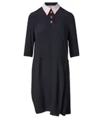 Polo-Neck Midi Dress