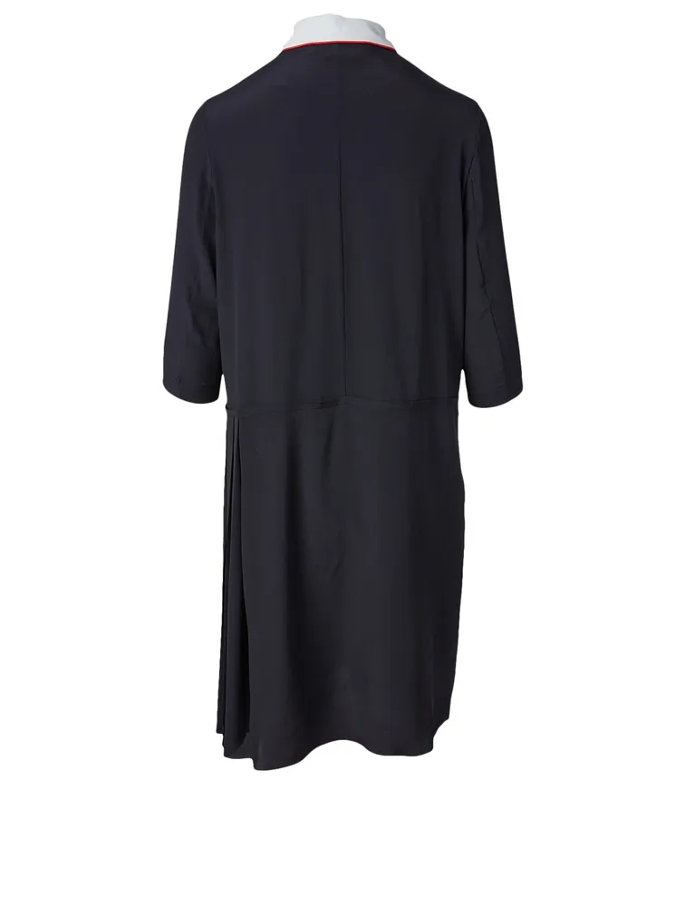 Polo-Neck Midi Dress