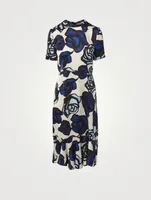 Short-Sleeve Bodycon Dress Floral Print