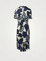 Short-Sleeve Bodycon Dress Floral Print