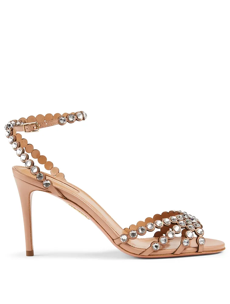 Tequila 85 Crystal Leather Heeled Sandals