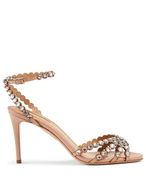 Tequila 85 Crystal Leather Heeled Sandals
