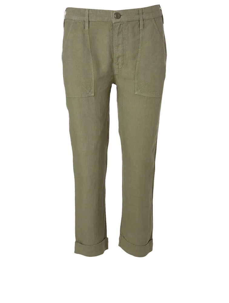 Le Beau Linen High-Waisted Pants