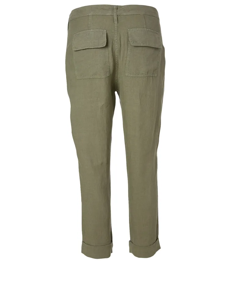Le Beau Linen High-Waisted Pants