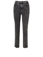 Le Sylvie Ultra High-Waisted Jeans With Raw Edge