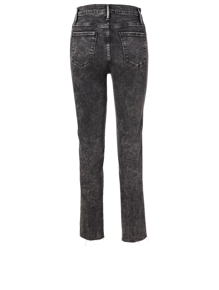 Le Sylvie Ultra High-Waisted Jeans With Raw Edge