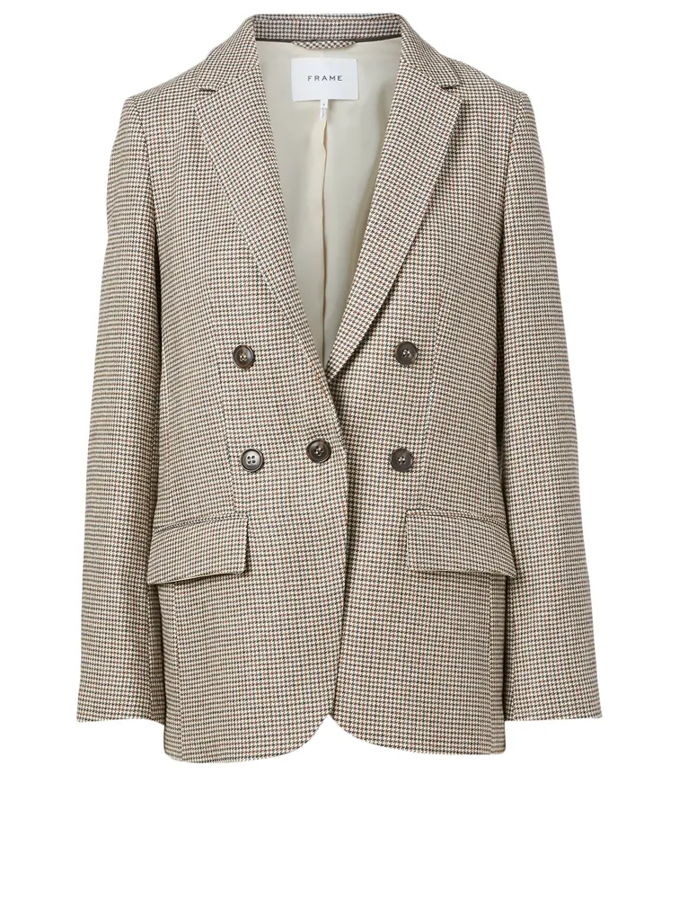 Wool-Blend Double-Breasted Blazer