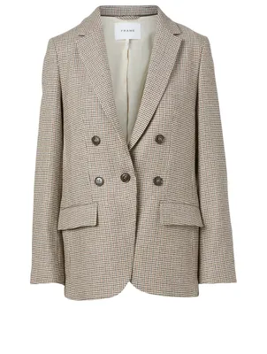 Wool-Blend Double-Breasted Blazer
