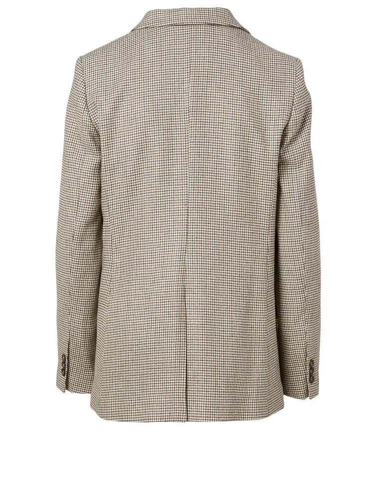 Wool-Blend Double-Breasted Blazer