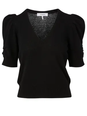 Frankie Cashmere And Wool Short-Sleeve Sweater