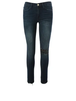 Le Skinny de Jeanne Jeans With Raw Edge