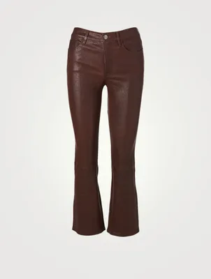 Le Crop Mini Boot Leather Pants
