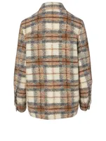 Gastoni Wool-Blend Shirt Jacket Plaid Print