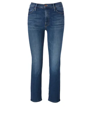 The Dazzler Mid-Rise Straight Ankle Jeans
