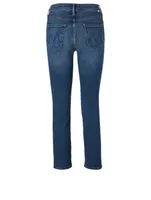 The Dazzler Mid-Rise Straight Ankle Jeans
