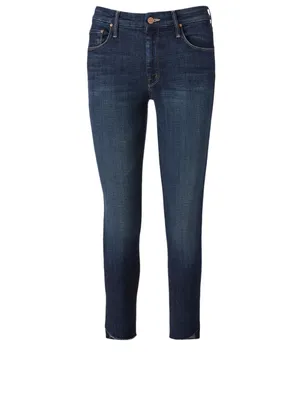 The Looker High-Waisted Ankle Step Fray Skinny Jeans